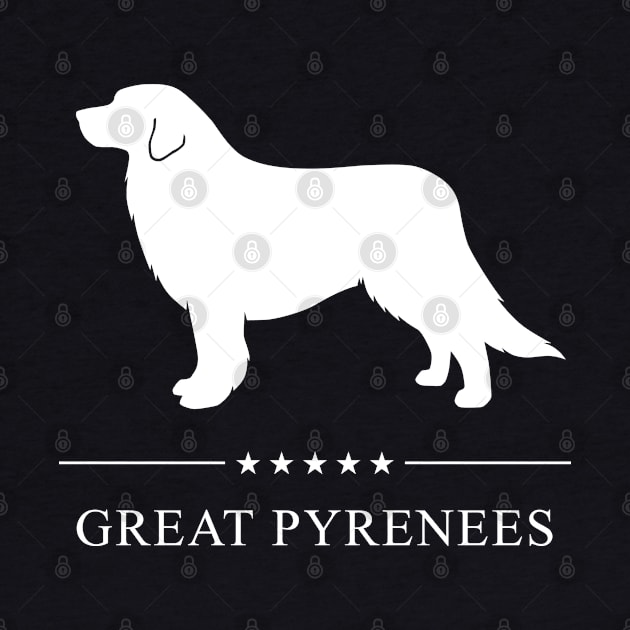 Great Pyrenees Dog White Silhouette by millersye